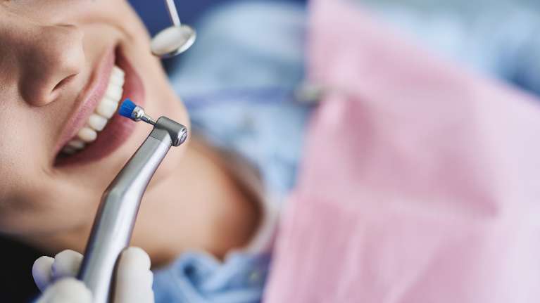 patient getting dental crowns in spring branch east, houston